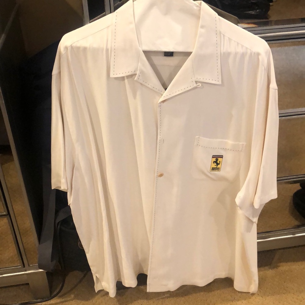 Ferrari short sleeve bowling shirt